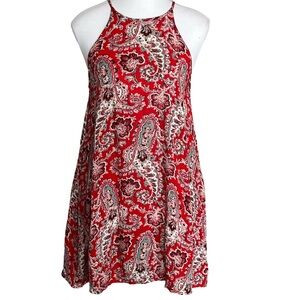 AMERICAN EAGLE OUTFITTERS Women’s Red Paisley Print Dress Lightweight Size S